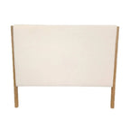 Beige headboard with wooden frame on a white background
