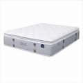 Mattress with branding on a white background