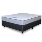 Mattress with a gray fabric base on a white background