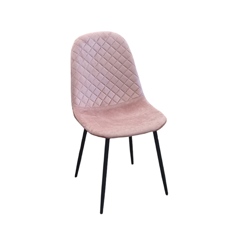 Hadley Dining Chair Pink Velvet Fabric