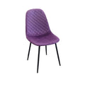 Purple chair with quilted backrest on a white background