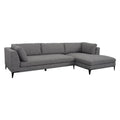 Hamilton 2 pce RHF Corner L Suite Fabric Grey