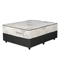 Mattress with black frame on a white background