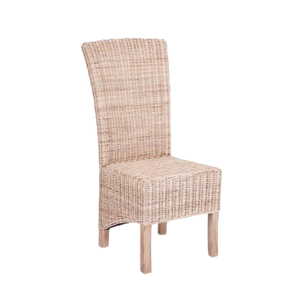 Libra Dining Chair Lelles Rattan Natural with Mango Legs