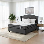 Mattress with control panel on a white background