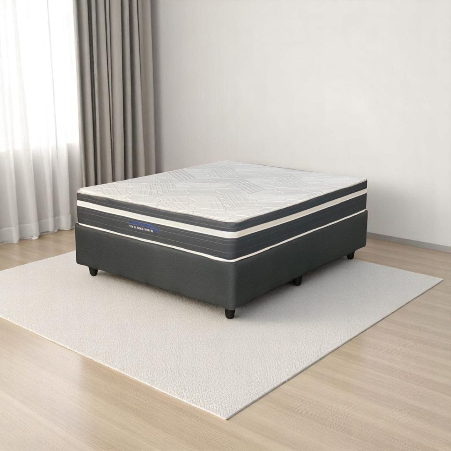 Master Sleep Medium Double Bed Set Extra Length