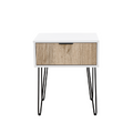 Milan Oak Contrast White Pedestal