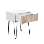 Milan Oak Contrast White Pedestal