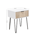 Milan Oak Contrast White Pedestal