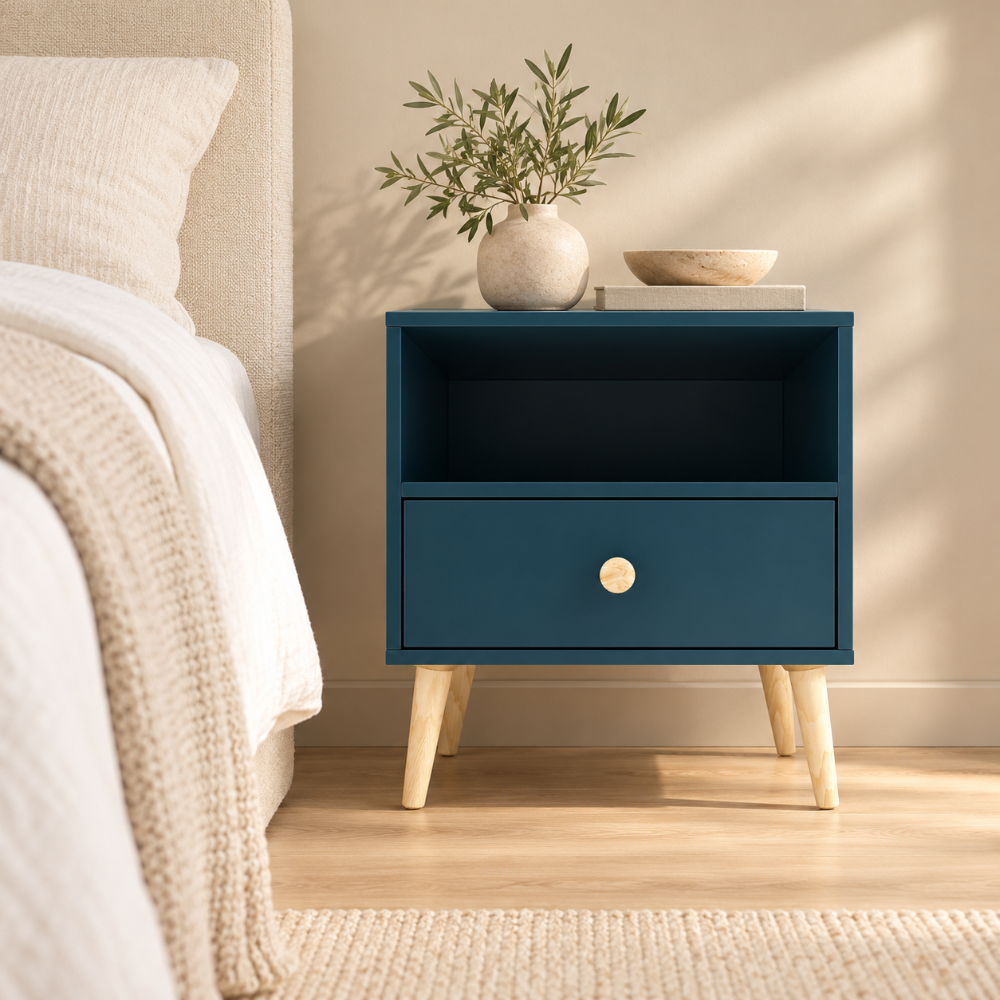 Impression One Drawers Pedestal Petrol Blue