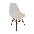 Peyton Dining Chair Polypropylene Seat & Wooden Legs White