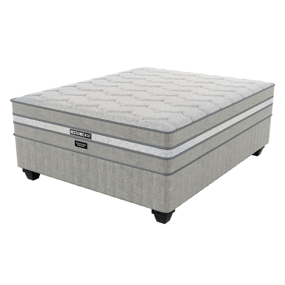 Restonic Soothing Dreams Medium Queen Bed Set Extra Length