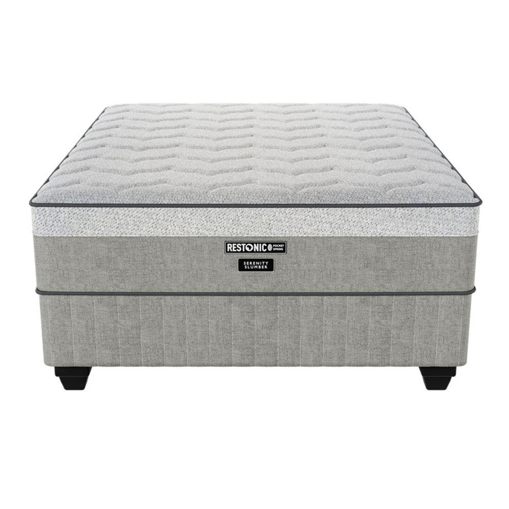 Restonic Serenity Slumber Medium Double Bed Set Extra Length