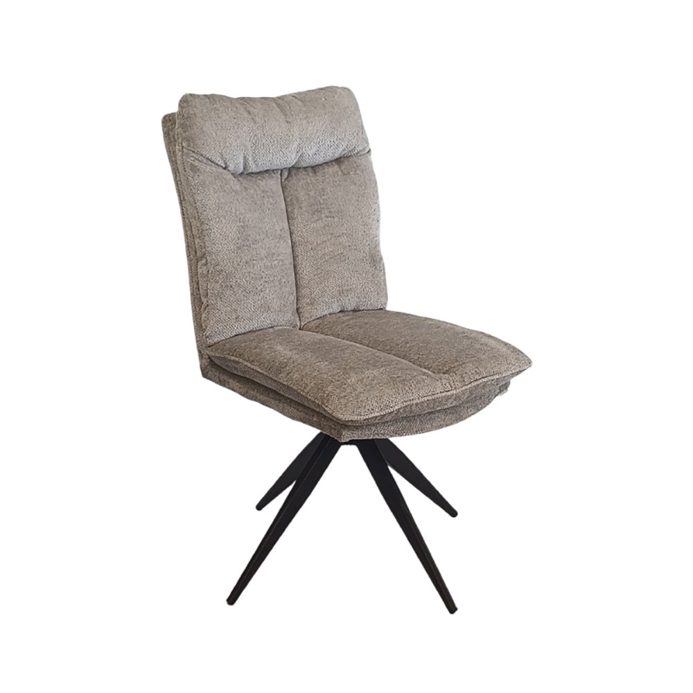 Shelton Swivel Chair Dark Grey Fabric