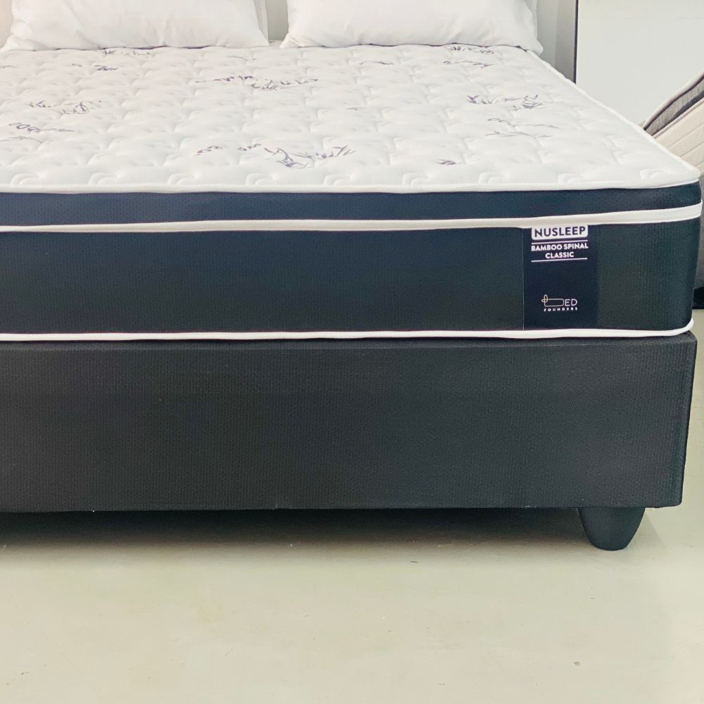 Bamboo Spinal Classic Firm Double Bed Set Standard Length