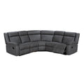 Vancouver 3Pce - 2 Action Corner Suite Pocket Coil Cushions Grey Fabric 2 Seater