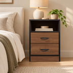 Foundation Two Drawers Pedestal Brown Walnut