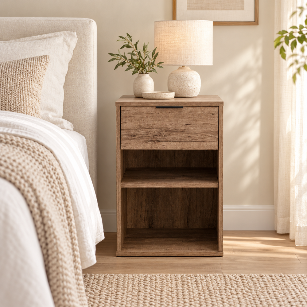 Jake Rustic Birch Foil Pedestal