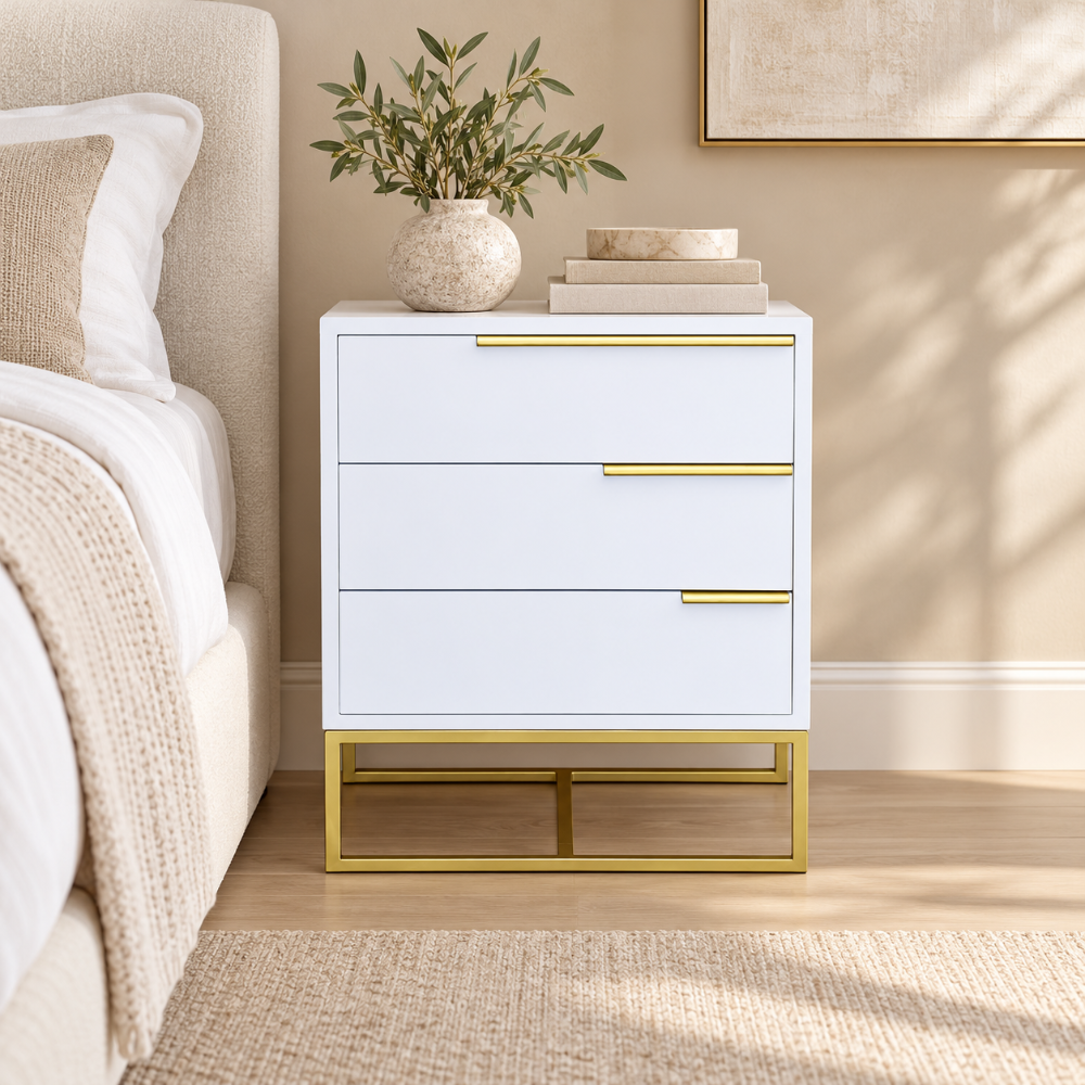 Pro White with Golden Foil Pedestal