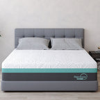 A single mattress with a gray and white color scheme, featuring the Rainbow Home brand logo on the side.