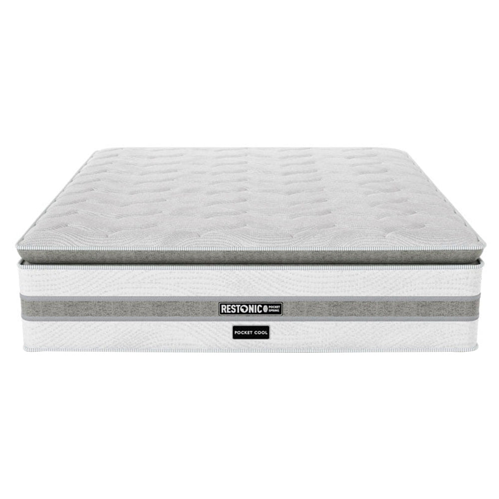 Restonic Pocket Cool Medium Three Quarter Bed Set Standard Length