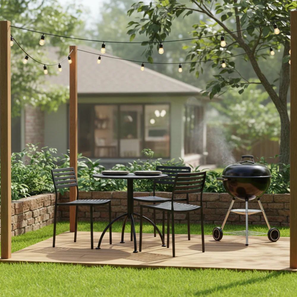 Tropicana 5Pce Bistro Set Metal Black
