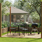 Tropicana 5Pce Bistro Set Metal Black