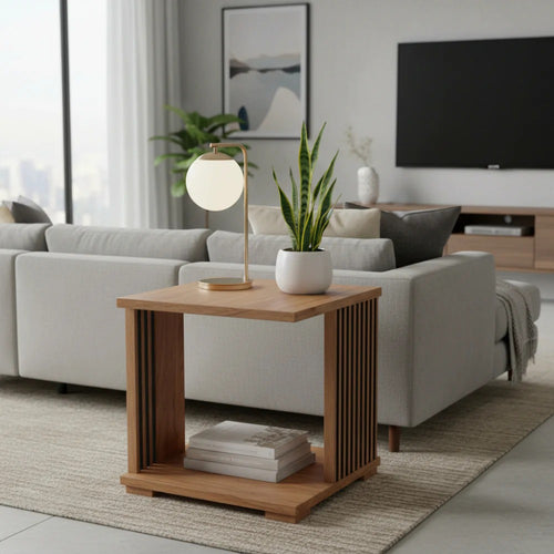 Bintang Lamp Table Mindi Wood