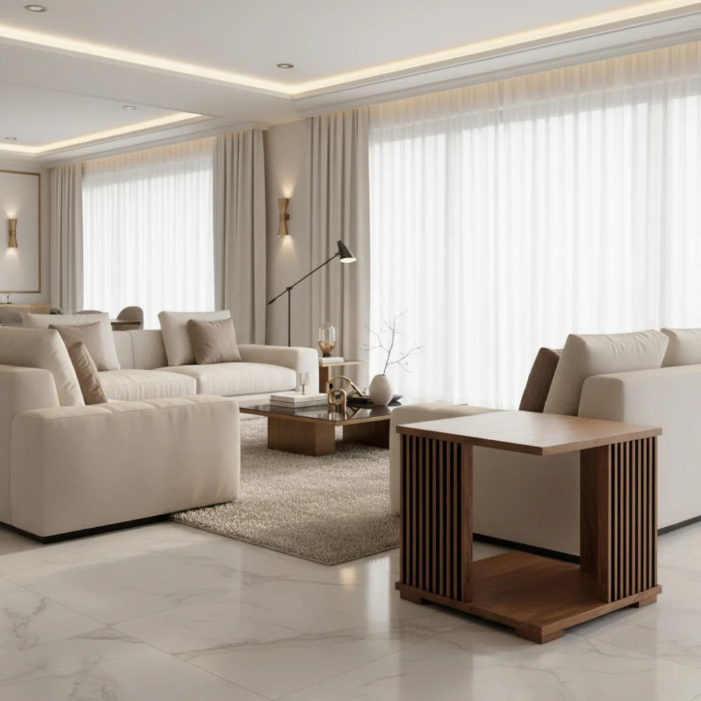Bintang Lamp Table Mindi Wood