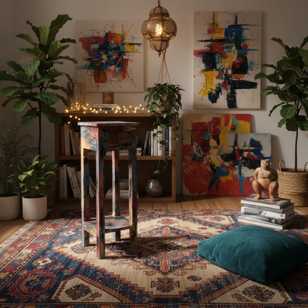 Marocco One Draw Pedestal Multi Colour