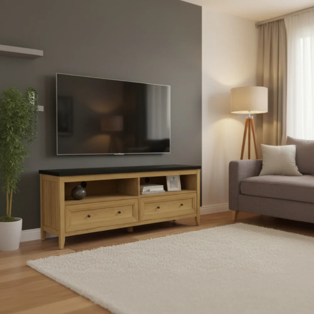 Dell Plasma Unit Black/Oak Finish