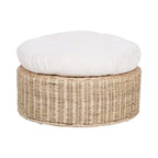 Santa Cruz Ottoman Leles Rattan & Cushin
