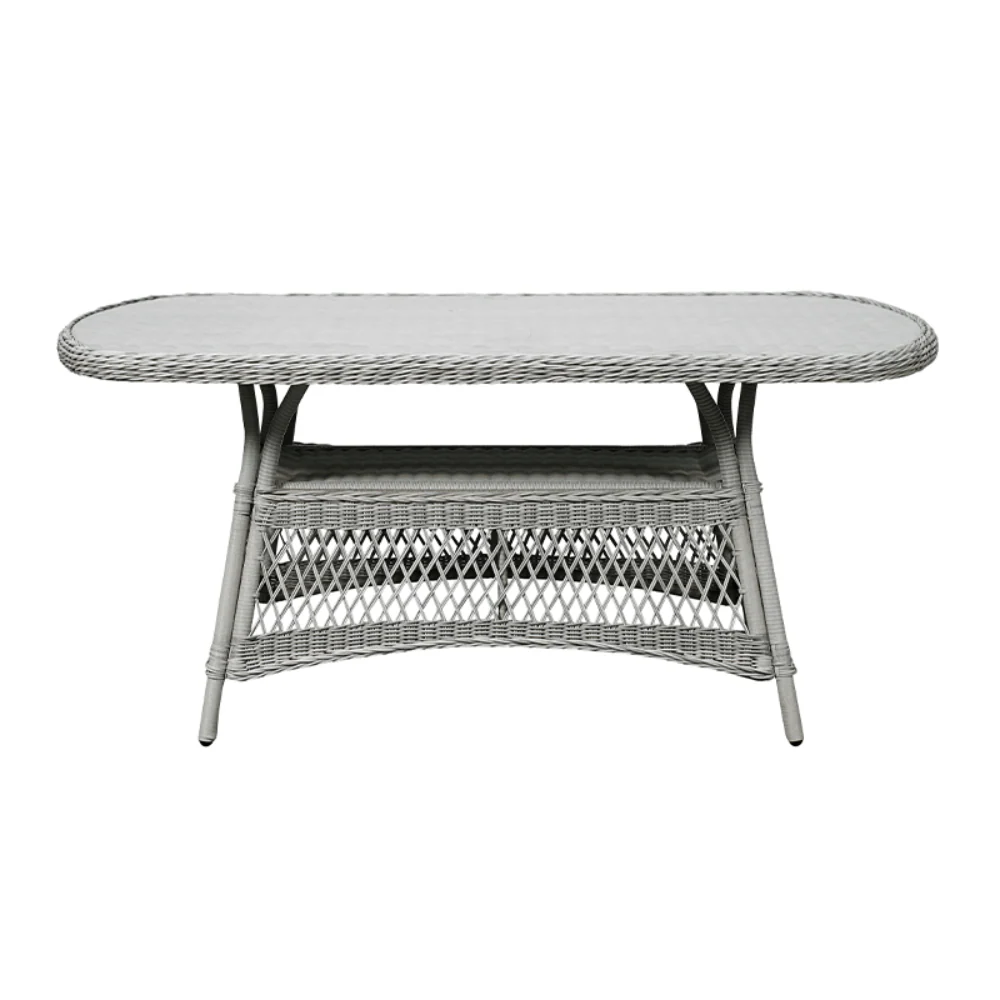 Sundby Patio Table - Poly Rattan Grey