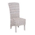 Cuba Dining Chair Rattan White Wash