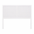 White headboard with mesh design on a white background