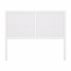 White headboard with mesh design on a white background