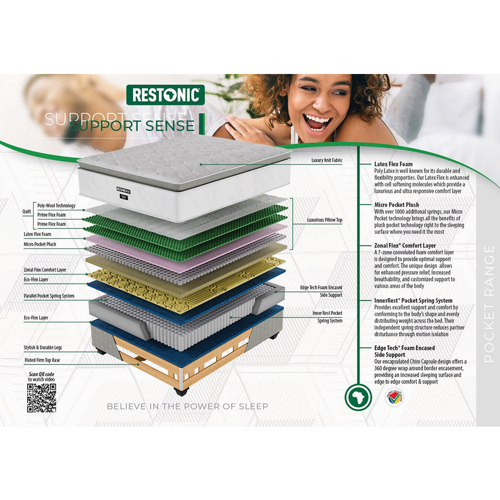 Restonic SupportSense Medium King Mattress Extra Length