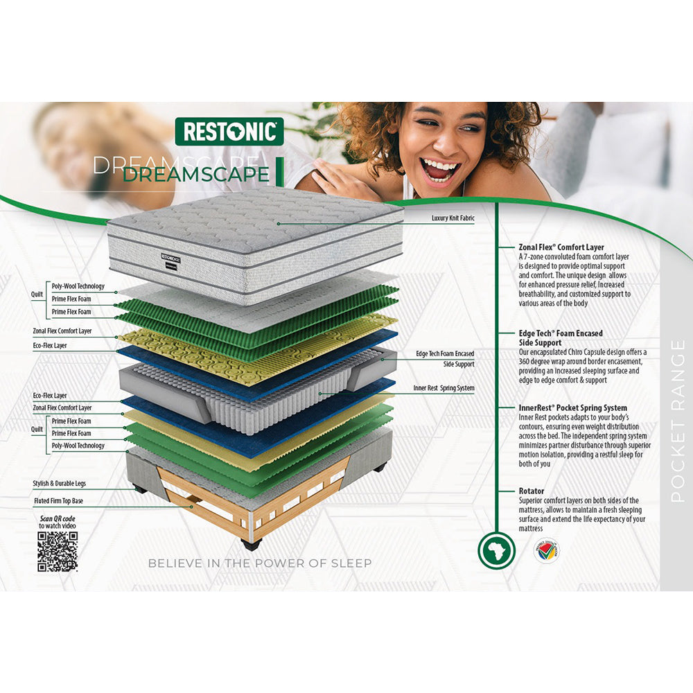 Restonic Dream Scape Medium King Mattress Extra Length