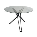 Bretta Dining Table 1m Round - Glass Top