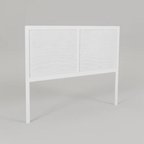 White headboard on a gray background