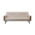 Roxanne Sleeper Couch Light Brown Fabric