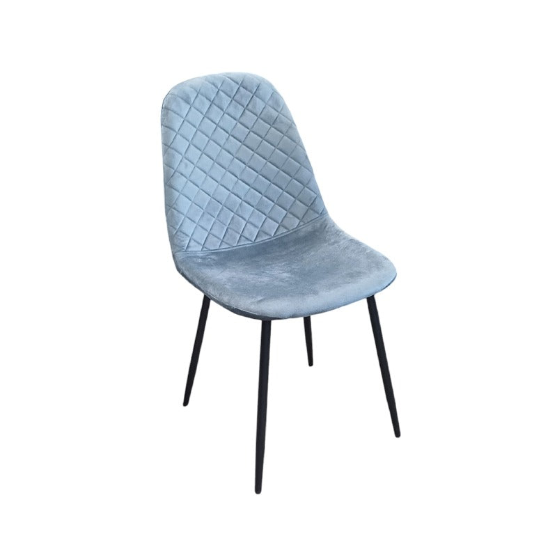 Hadley Dining Chair Dark Grey Velvet Fabric