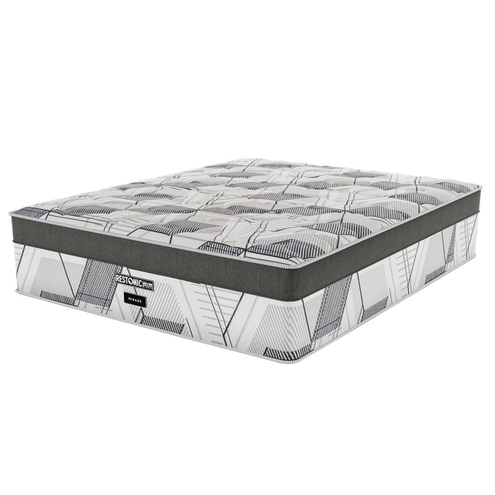 Restonic Mirage Medium Queen Bed Set Standard Length
