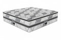 Gray and white mattress with geometric pattern on a white background