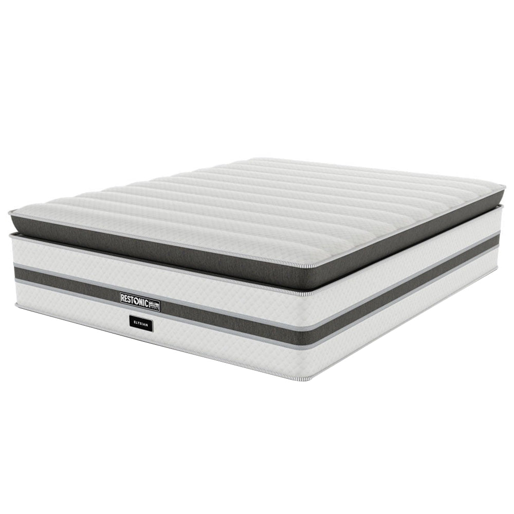 Restonic Elysian Plush Queen Bed Set Extra Length