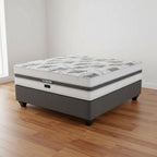 Gray and white mattress on a white background