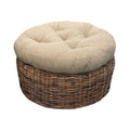Tiger Ottoman Croco Rattan & Cushion