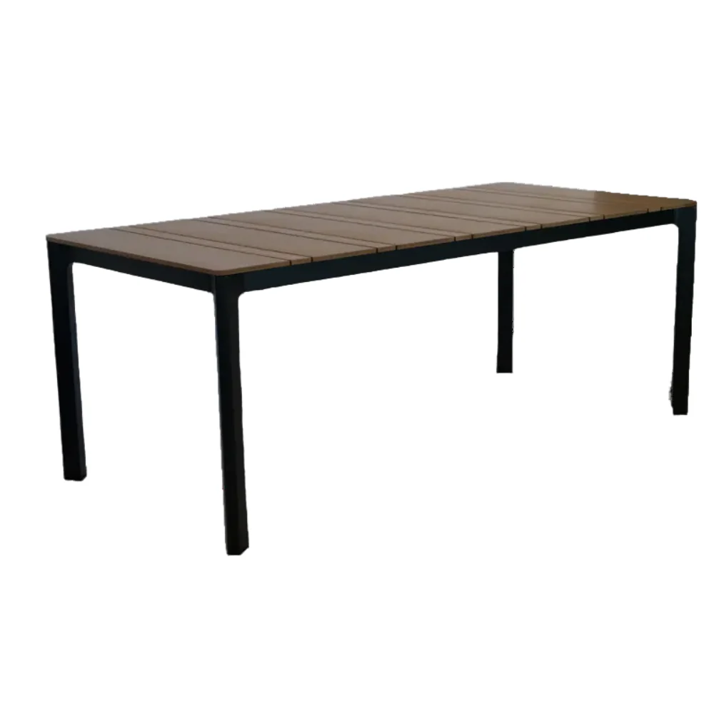 Sundby Patio Table Alum/Poly Wood Top