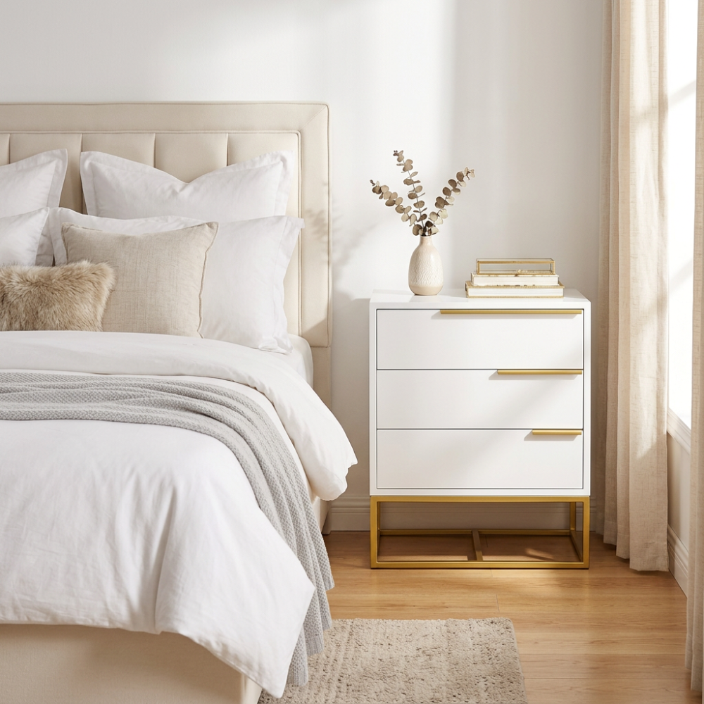 Pro White with Golden Foil Pedestal