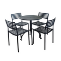 Tropicana 5Pce Bistro Set Metal Black
